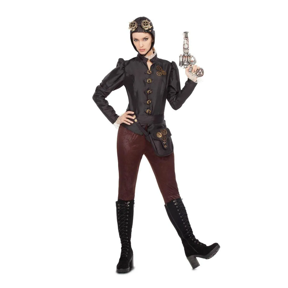 Kostume til voksne Steampunk (4 Dele) S