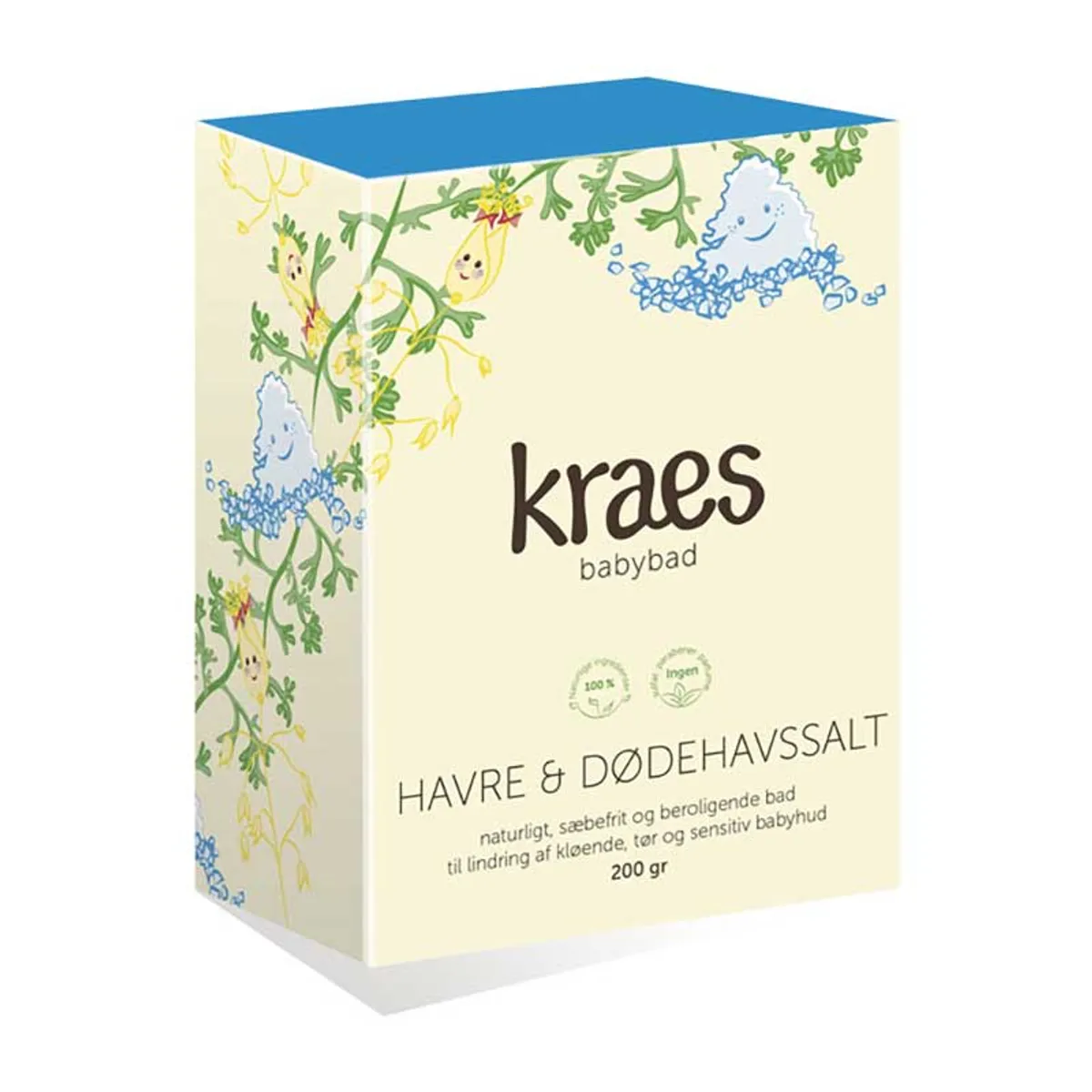 KRAES babybad Havre & Dødehavssalt, 200 g