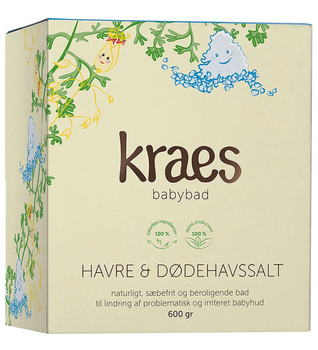 Kraes Babybad - Havre & Dødehavssalt - 600 g