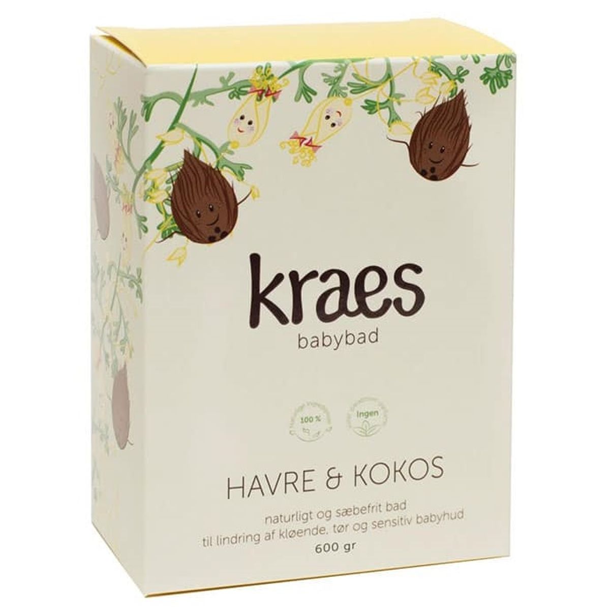 KRAES babybad Havre & Kokos, 600 g