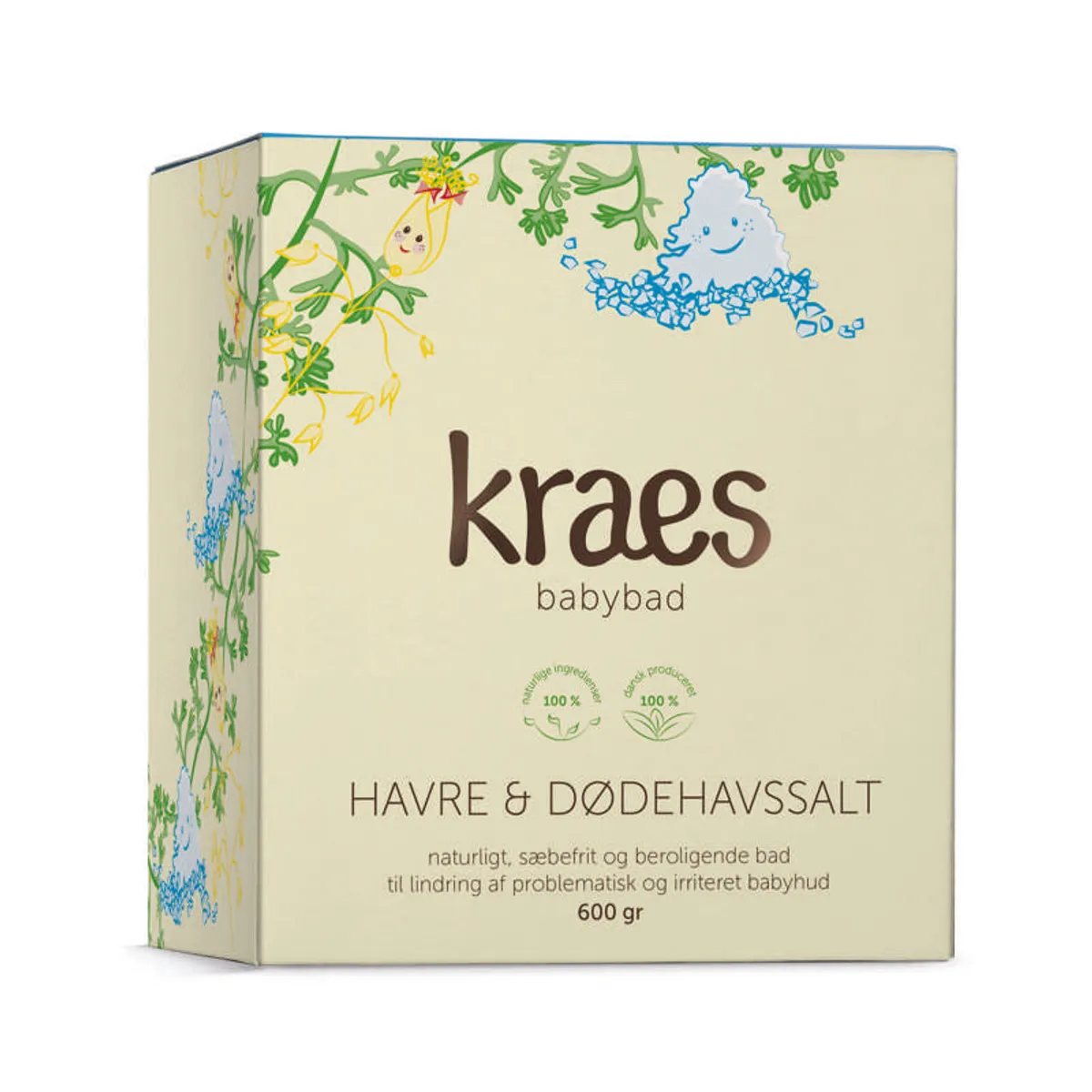 KRAES Babybad m. Havre og Dødehavssalt - 600g