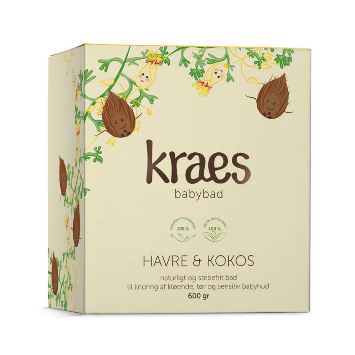 KRAES Babybad m. Havre og Kokos - 600g