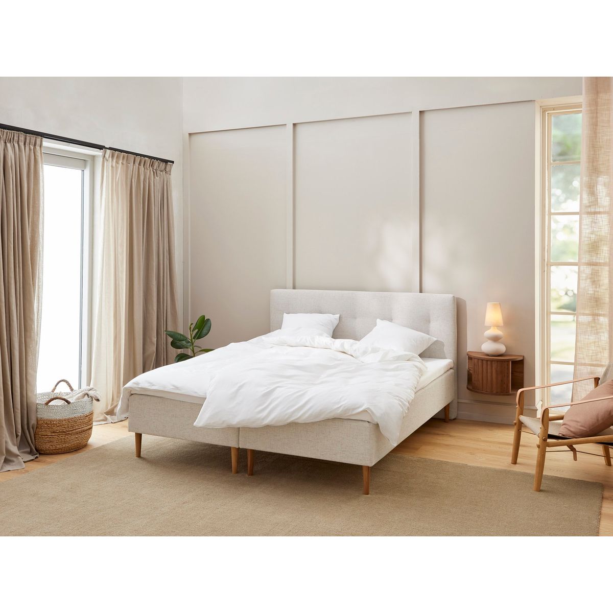 Krone - Komfort | Boxmadras (Sand) 210x210 cm.