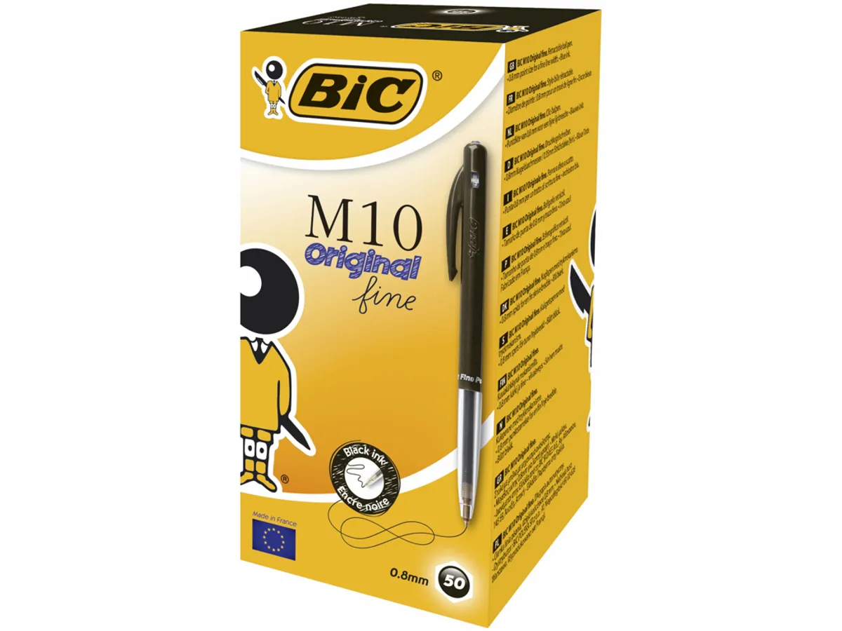 Kuglepen BIC Clic M10 F Sort