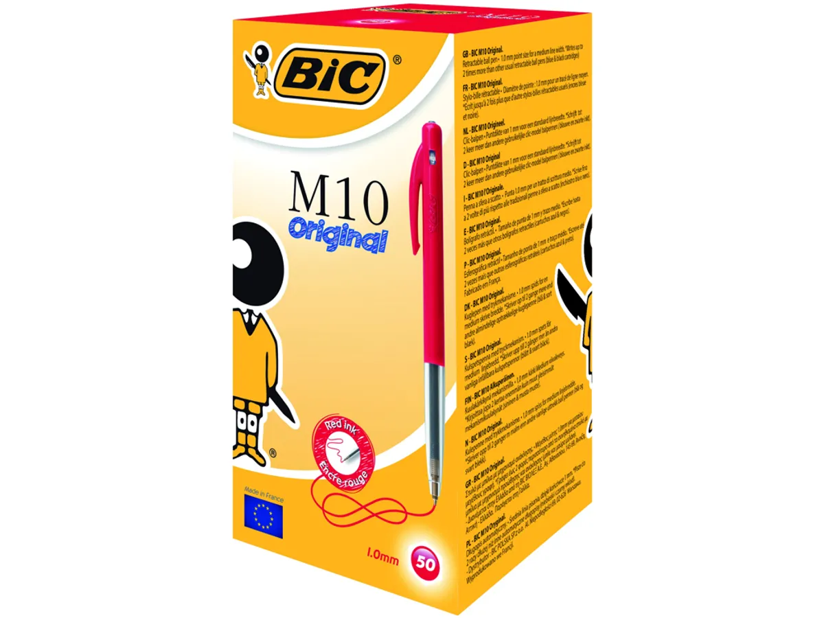 Kuglepen BIC Clic M10 M rød