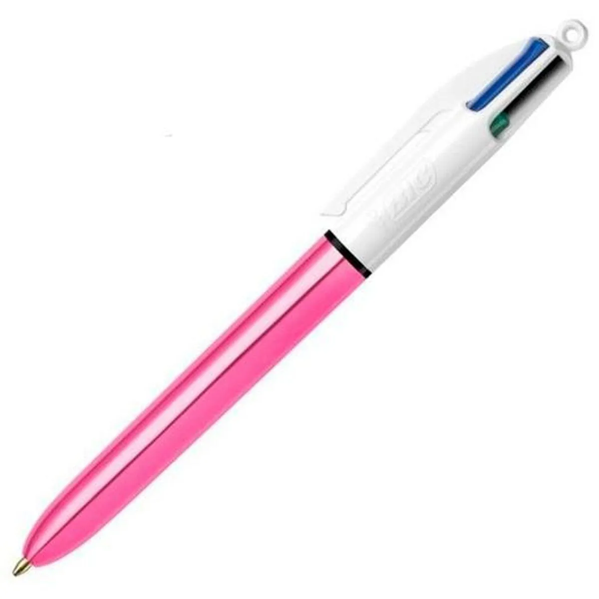 Kuglepen Bic Shine Silver Hvid Pink (12 Dele)