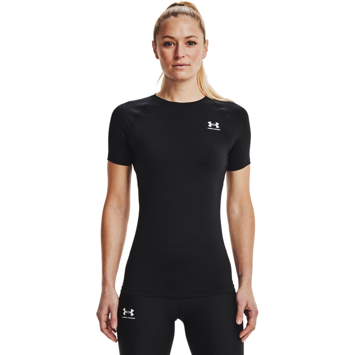 Kvinders Under Armour - Heatgear Authentics Compression SS - Black XL