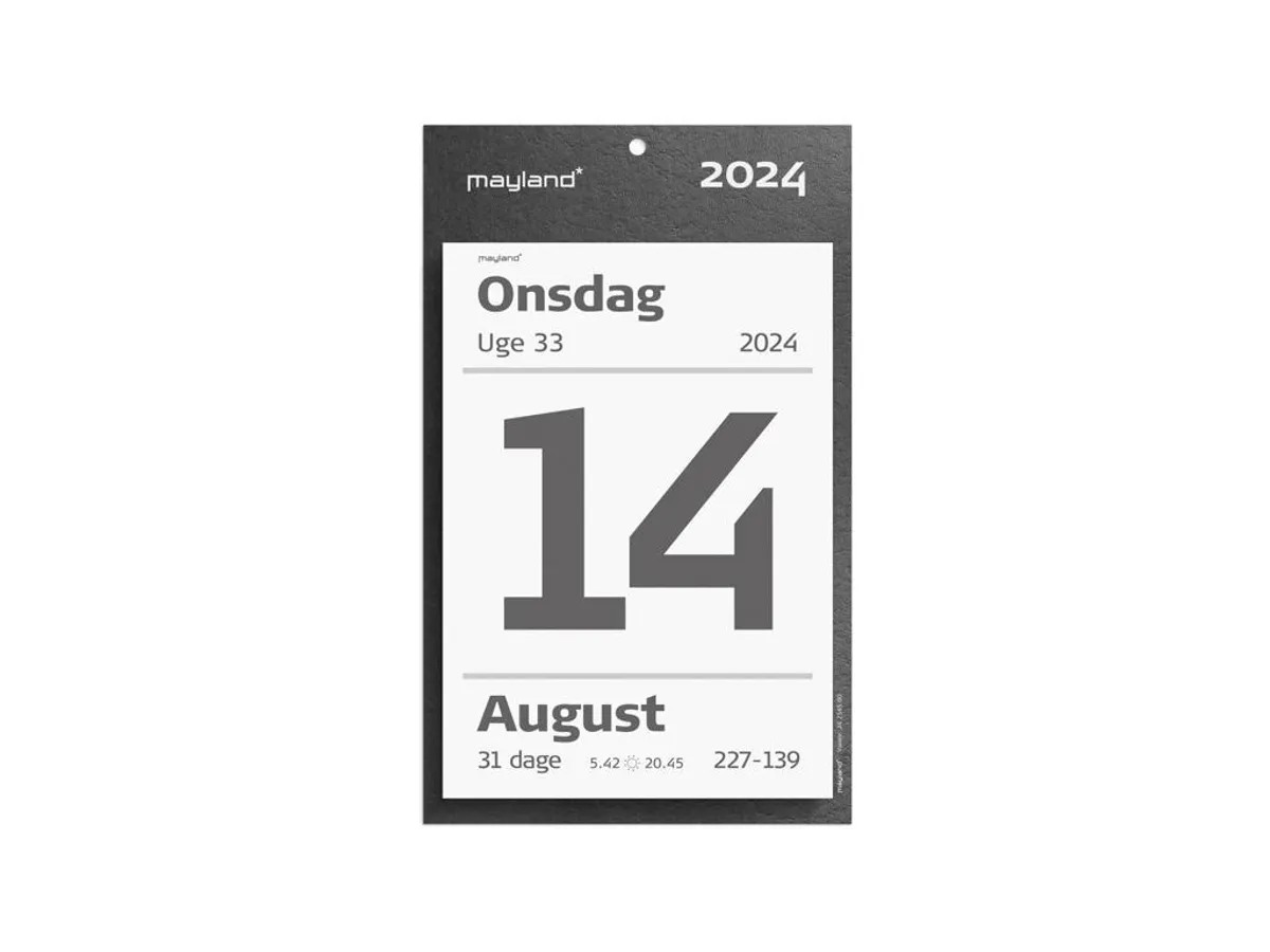 Kæmpeafrivningskalender M/bagsidetekst Genbrugskarton 2024