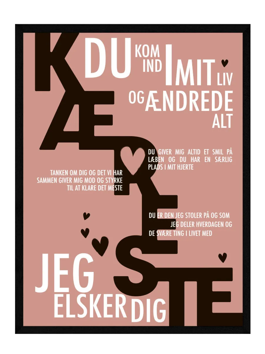 Kæreste plakat - Personlig plakat