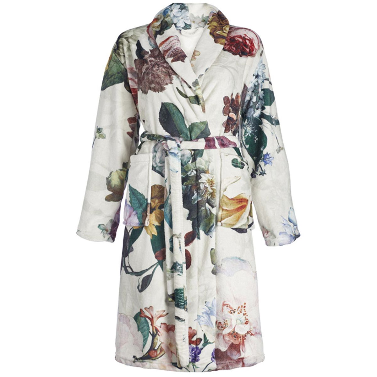 L Fleur Bathrobe Ecru 100% Polyester