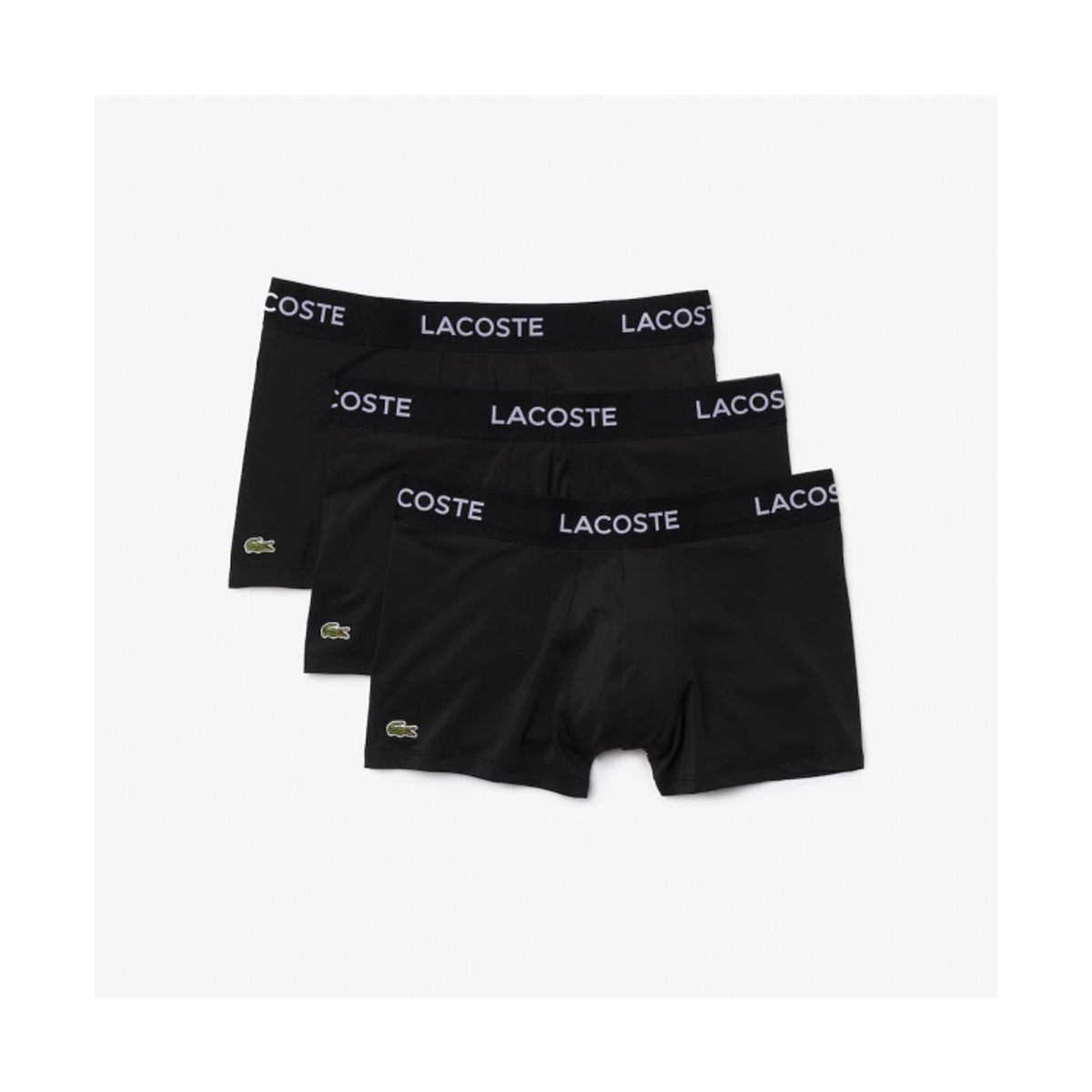 LACOSTE 3-pak mikrofiber underbukser/boxershort i sort til herre