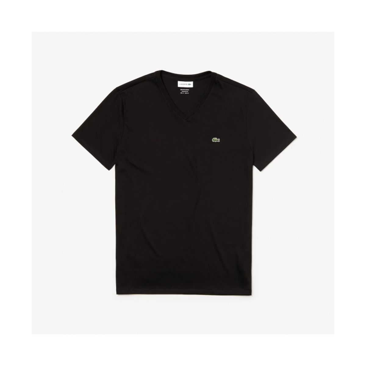 Lacoste Klassisk V-hals T-shirt i Sort til Herre (Regular Fit)