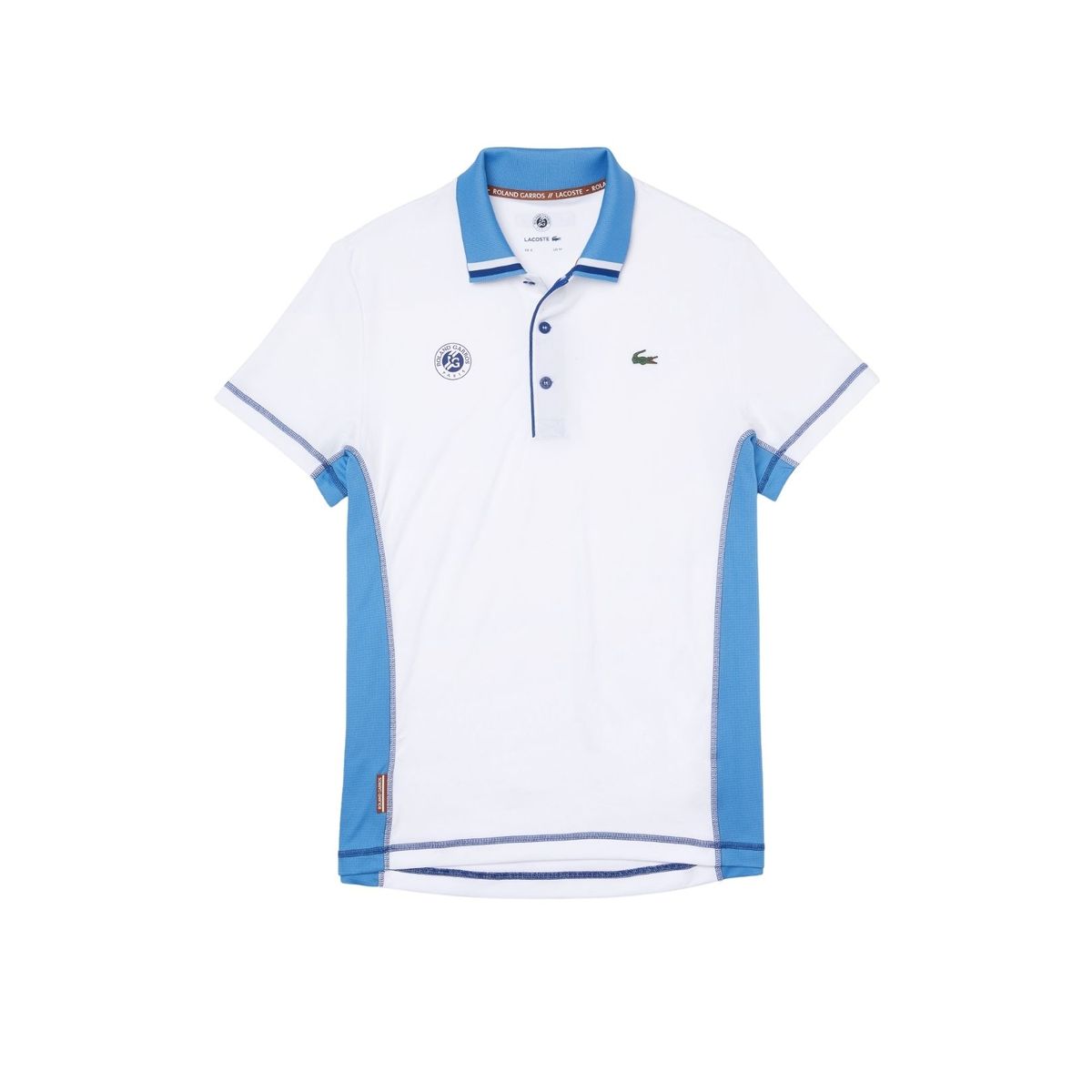 Lacoste Sport Roland Garros Breathable Polo Shirt White/Blue