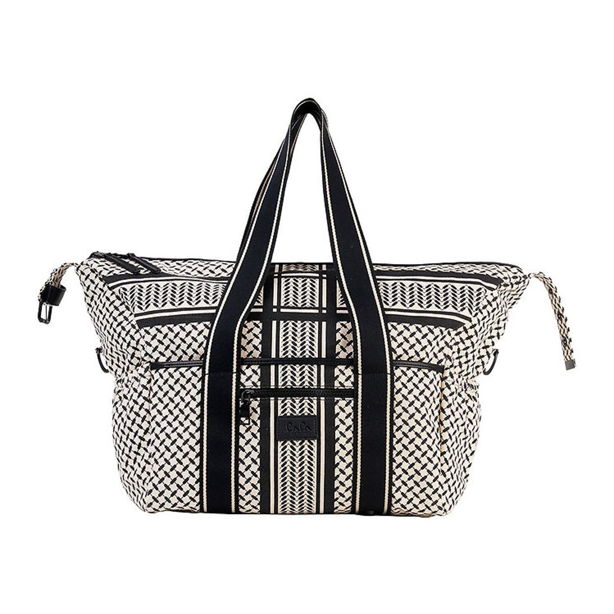 Lala Berlin Taske - Big Bag Muriel 2.0 - Heritage Stripe Black