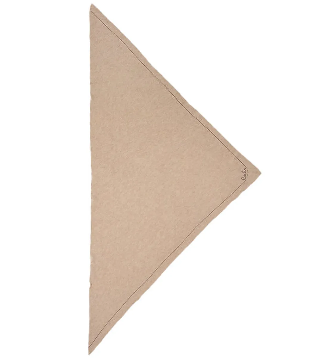 Lala Berlin Tørklæde - 162x85 - Triangle Solid Logo M - Dune Bei