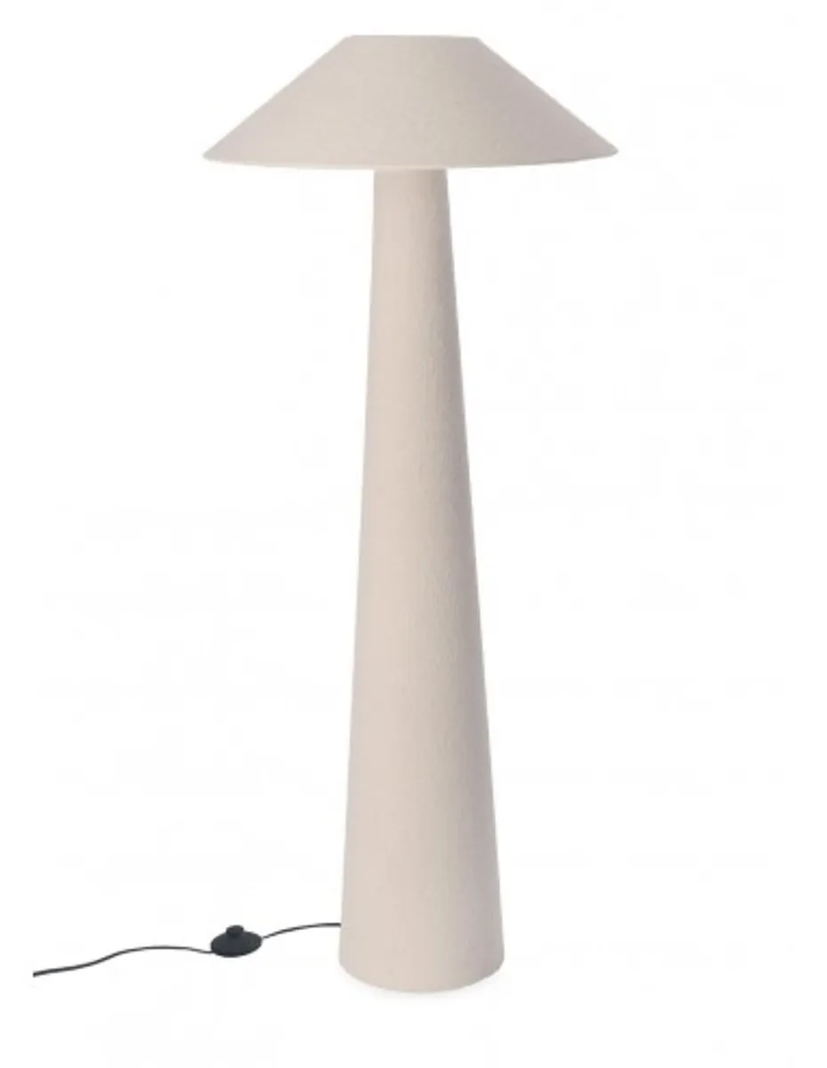 Lamki Gulvlampe i bouclé 1 x E27 H120 cm - Creme