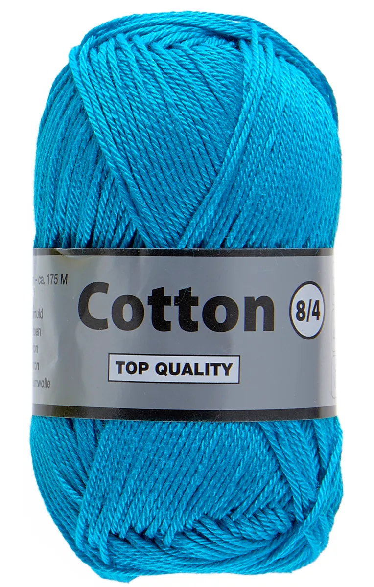 Lammy cotton 8/4, blå, 50 g, nr. 515