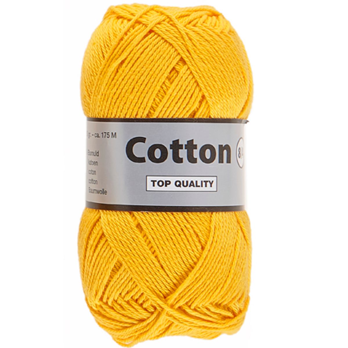 Lammy cotton 8/4, gul, 50 g, nr. 372