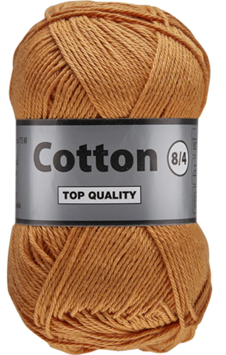 Lammy cotton 8/4, karamel brun, 50 g, nr. 116