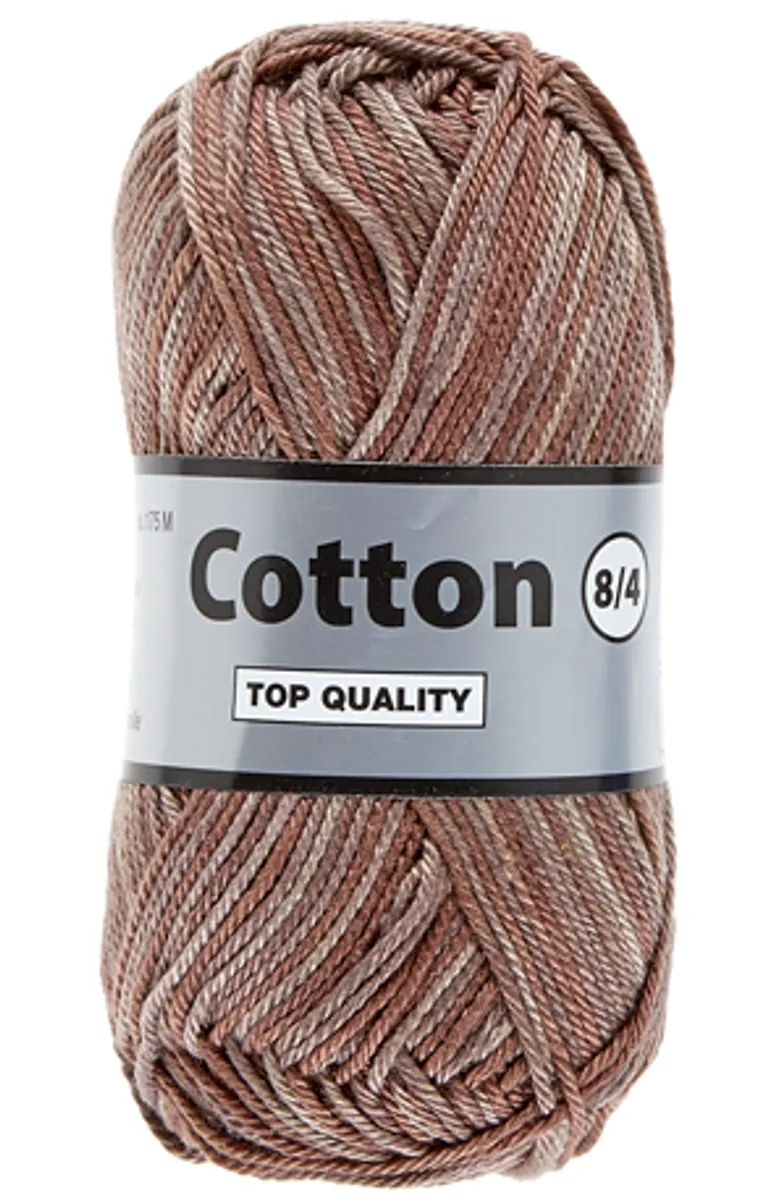 Lammy cotton 8/4, multifarvet, brune farver, 50 g, nr. 633