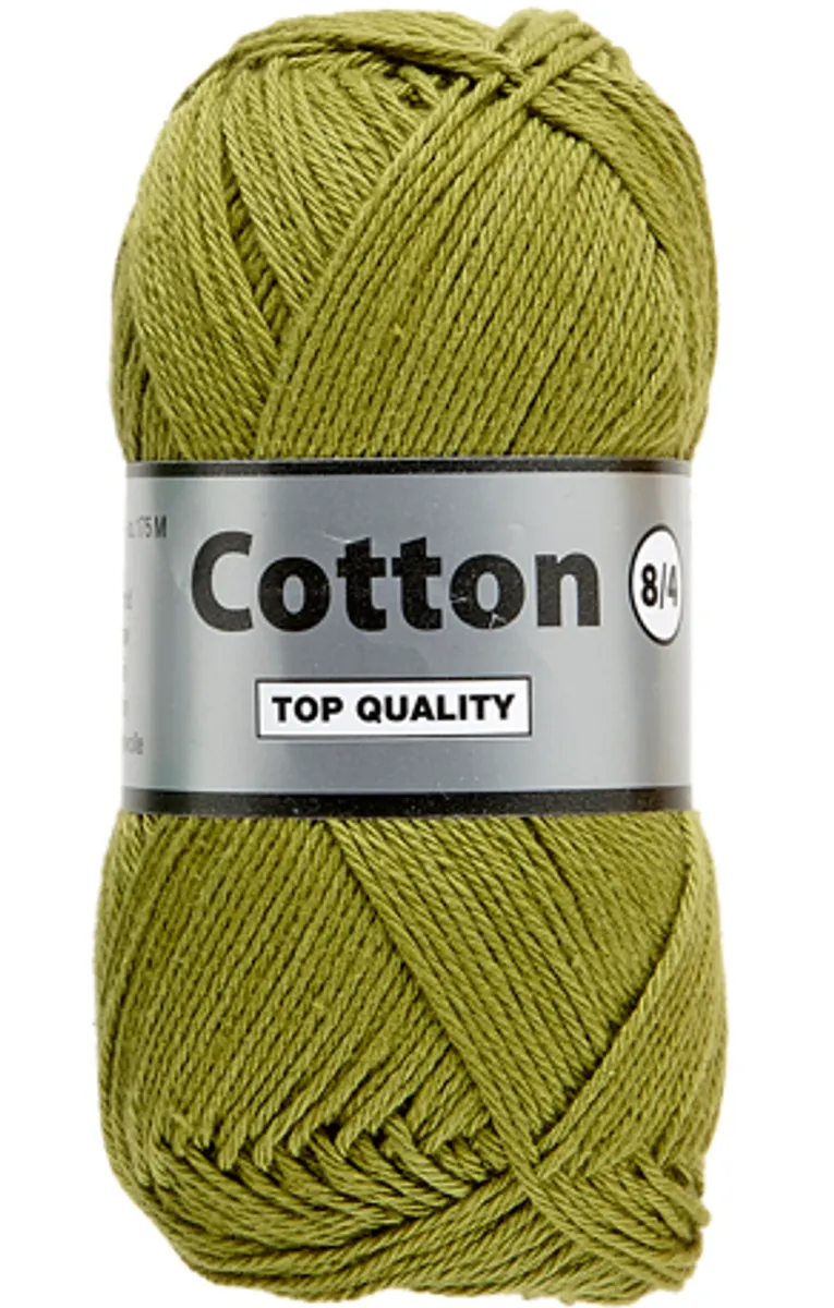 Lammy cotton 8/4, oliven, 50 g, nr. 380