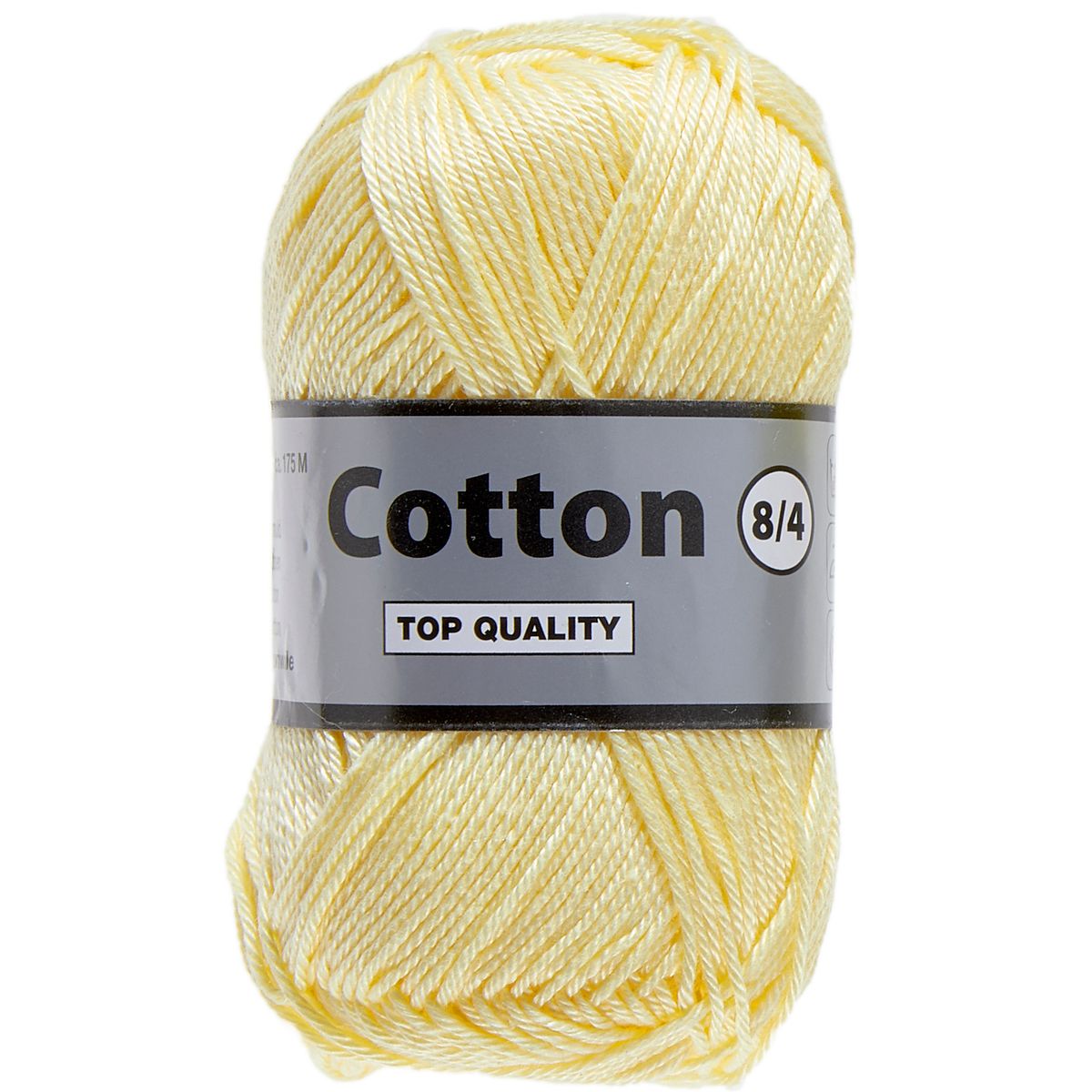 Lammy cotton 8/4, pastel gul, 50 g, nr. 843