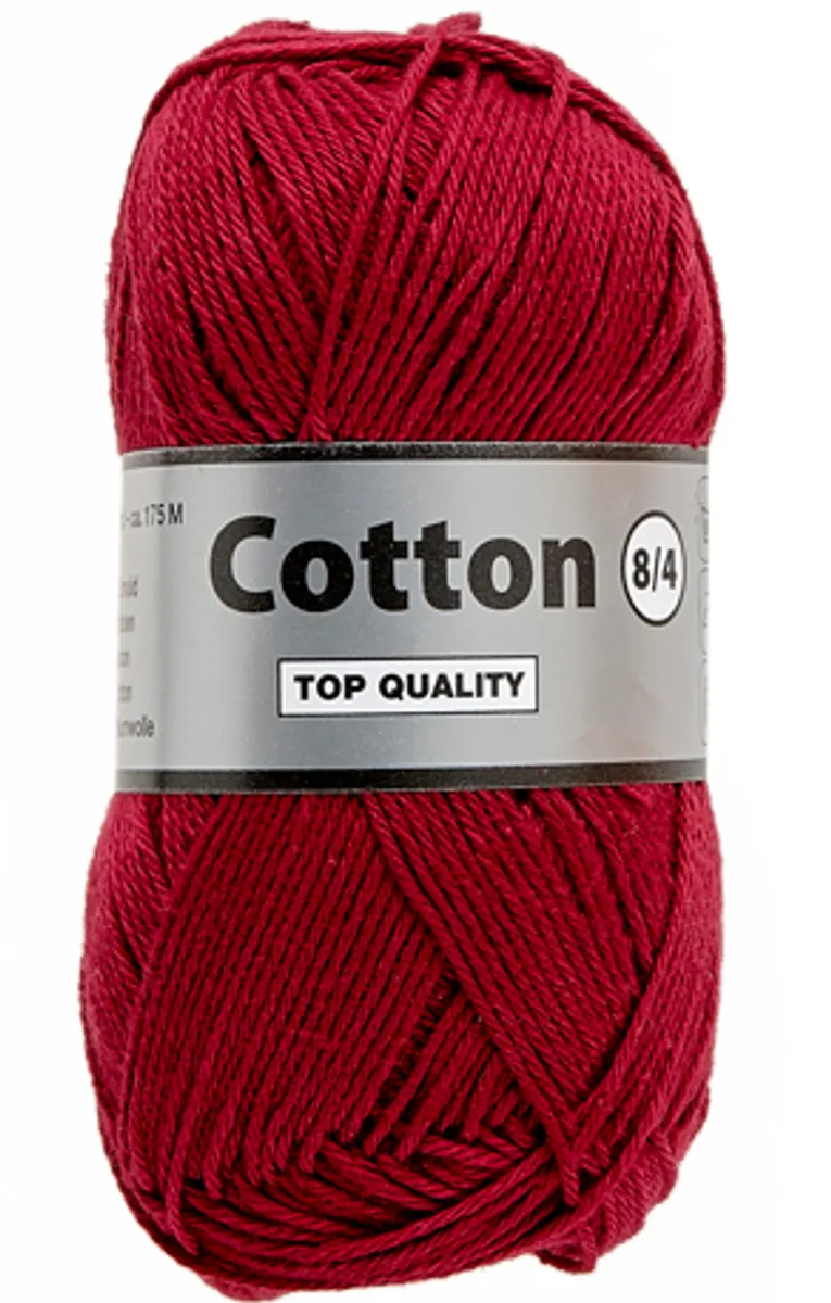 Lammy cotton 8/4, vinrød, 50 g, nr. 848