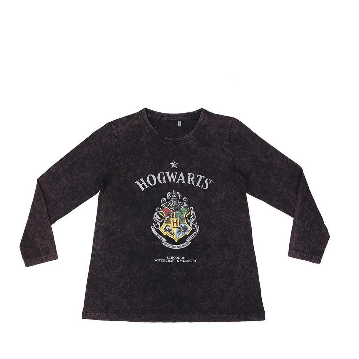 Langærmet T-shirt til Børn Harry Potter Grå Mørkegrå 6 år