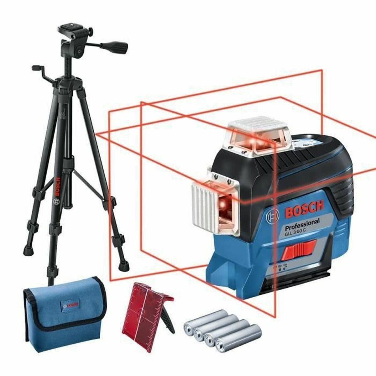 Laservaterpas BOSCH GLL 3-80 C Professional + BT 150