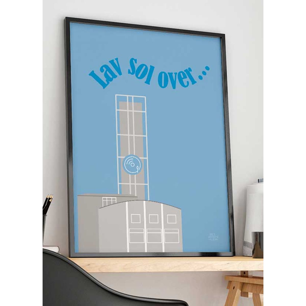 Lav sol over - Aarhus-plakat - 70 x 100 cm - Kr. 349,-