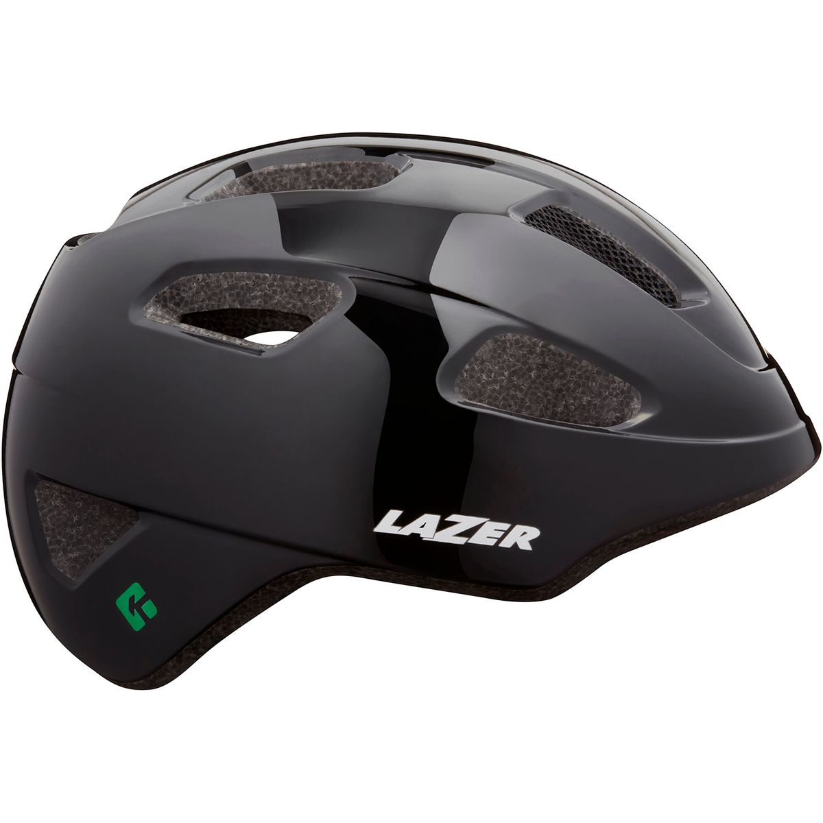 Lazer Nutz Kineticore "Green Buckle" cykelhjelm - Sort