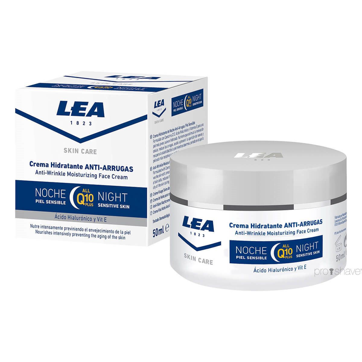 LEA Anti-Wrinkle Moisturizer Night Cream, Q 10 Plus, 50 ml.