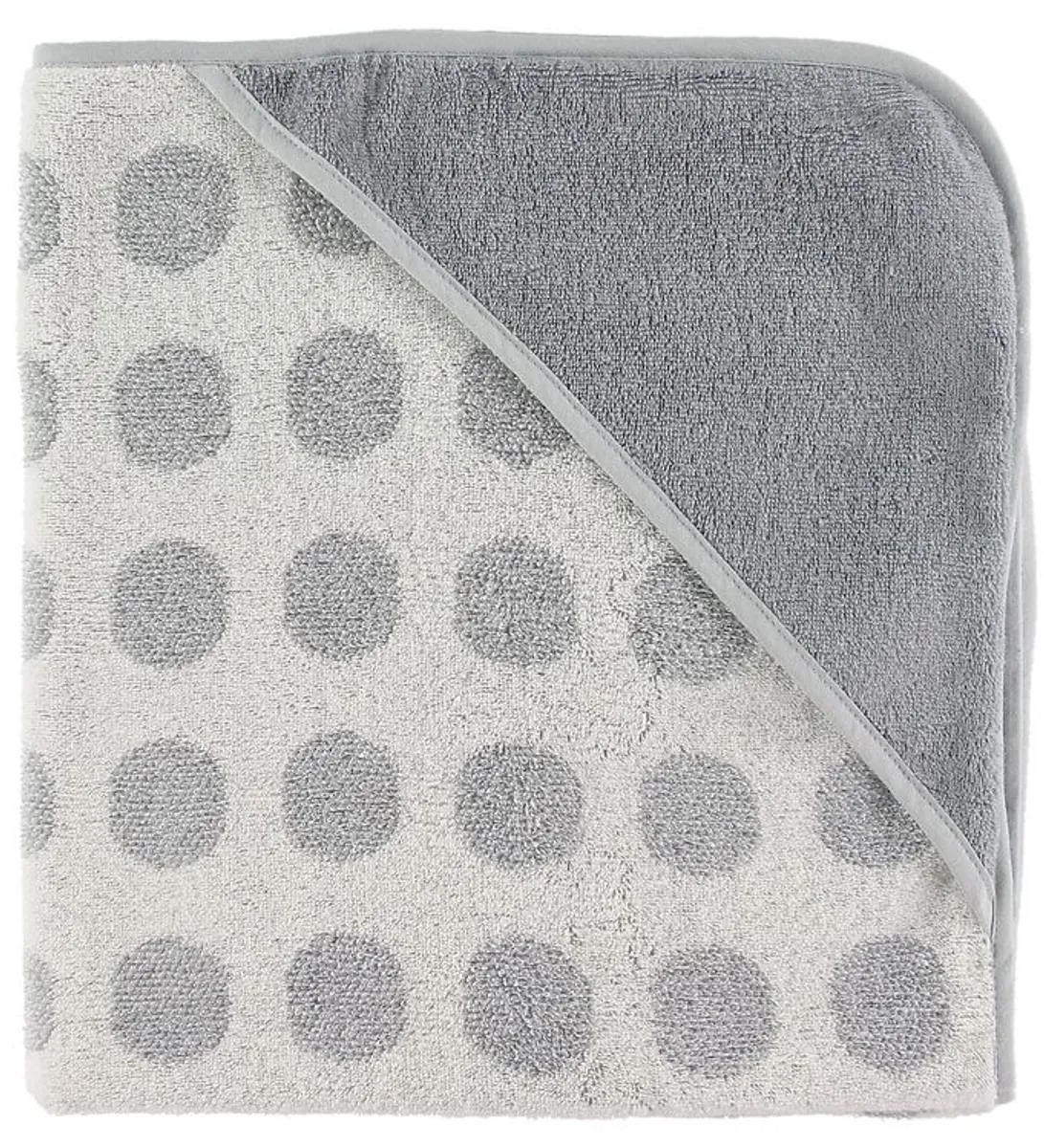 Leander Babyhåndklæde - Matty - 80x80 cm - Cool Grey m. Prikker