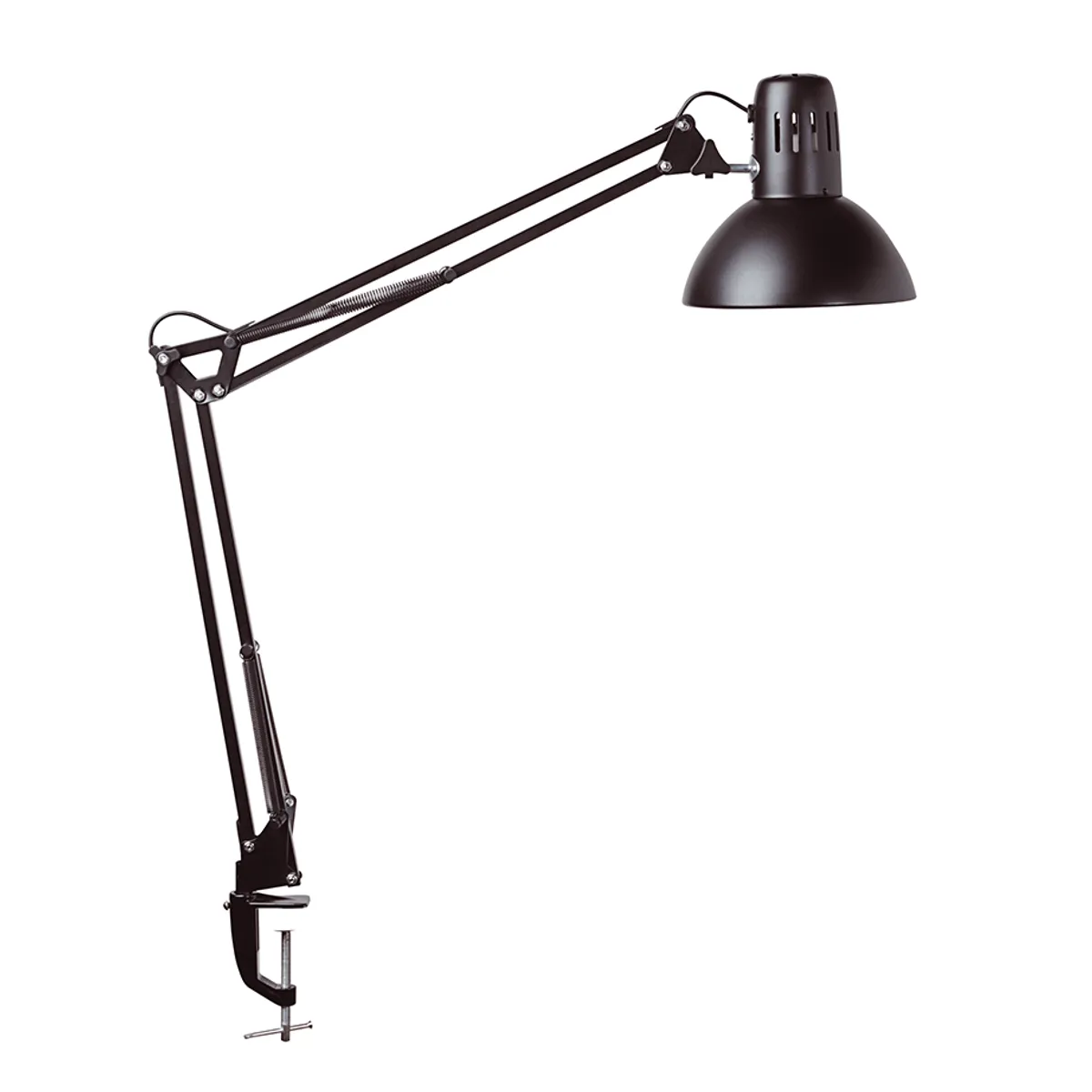 LED Arkitektlampe med klemme, sort