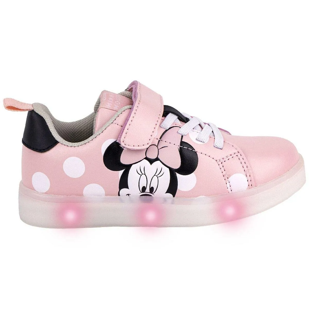 LED Træningssko Minnie Mouse Velcro Pink 27