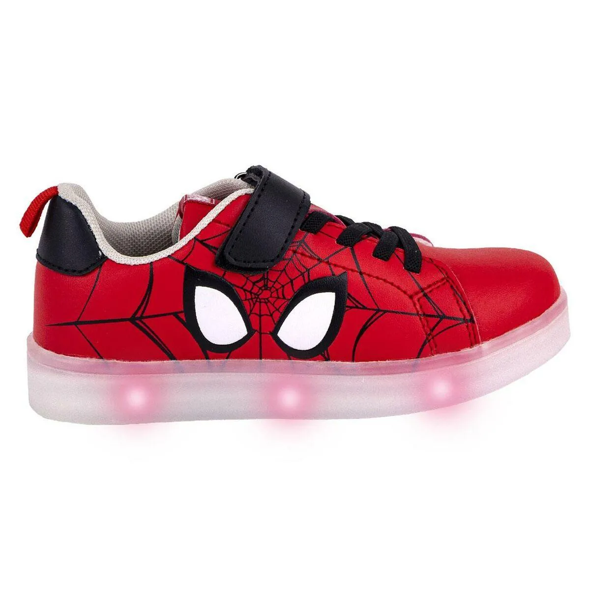 LED Træningssko Spider-Man Velcro Rød 27