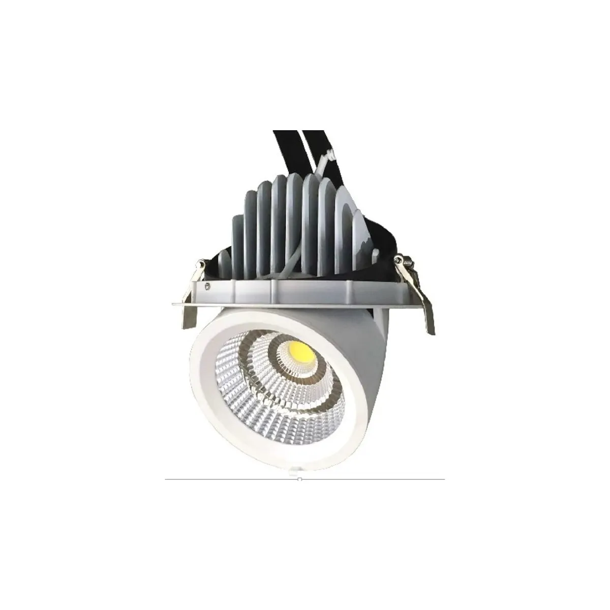 LEDlife 30W Downlight - Justerbar vinkel, 3100lm, Hul: Ø15,5 cm, Mål: Ø16,5 cm, 230V - Dæmpbar : DALI dæmpbar, Kulør : Varm, Spredning : 60°