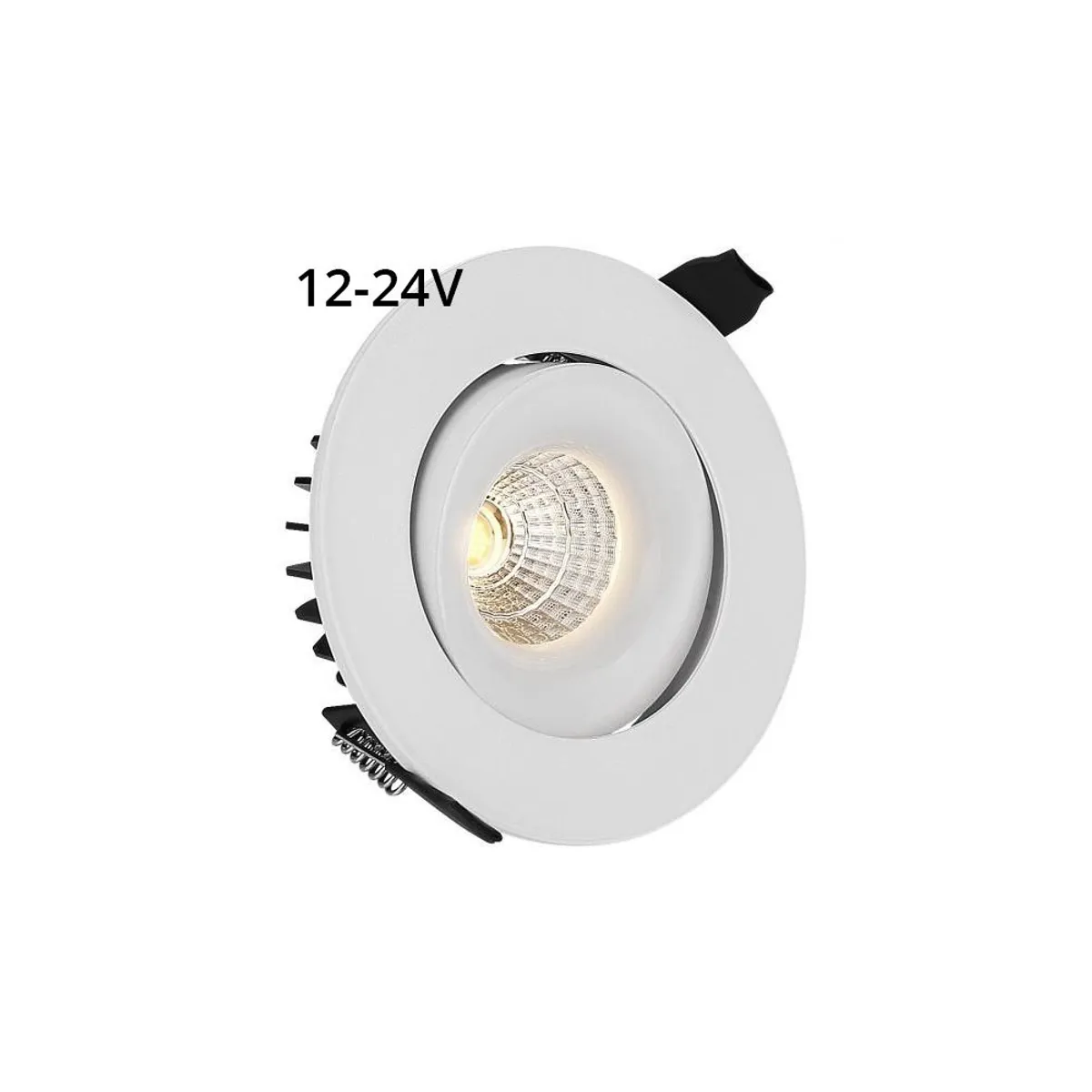 LEDlife 9W indbygningsspot - Hul: Ø9,5 cm, Mål: Ø11,5 cm, RA90, hvid kant, 12V-24V - Dæmpbar : Ikke dæmpbar, Kulør : Varm