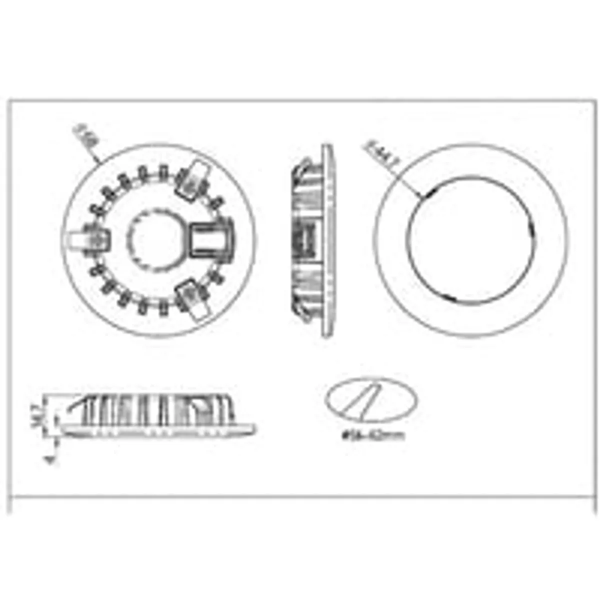 LEDlife Unni68 mbelspot - Sort 12V 3W LED spot med 5,6 cm hul og 6,8 cm ml - Erstatter 25W - 280lm - RA95 - IP54