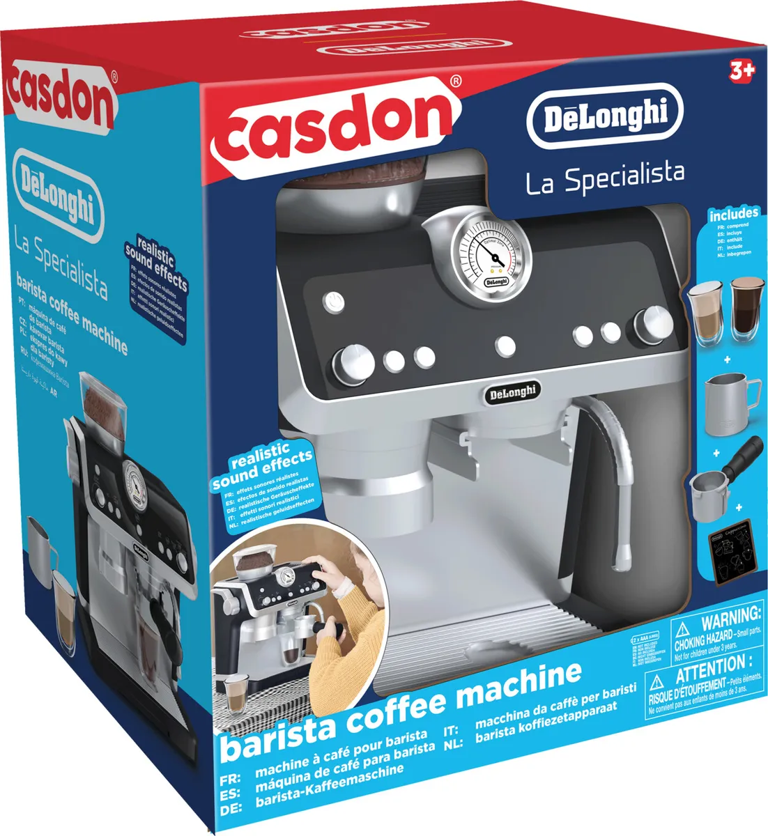 Legetøjs Kaffemaskine Med Lyd - Delonghi La Specialista - Casdon