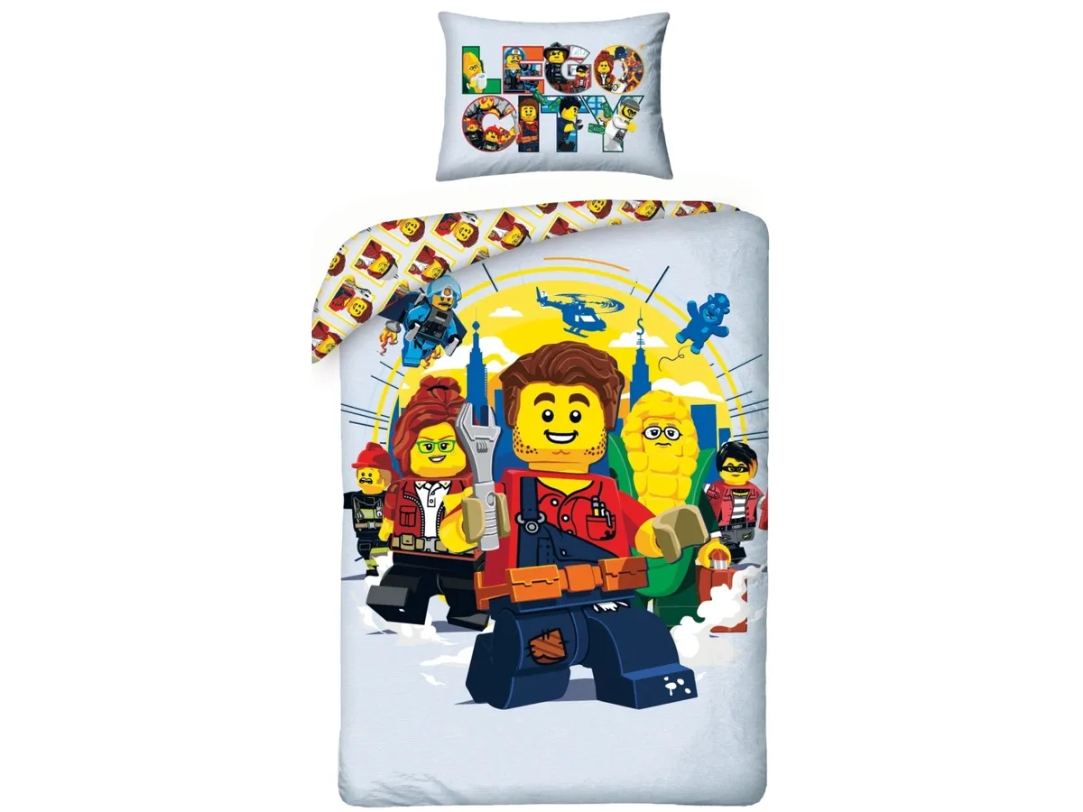 Lego City Sengetøj - 100 Procent Bomuld