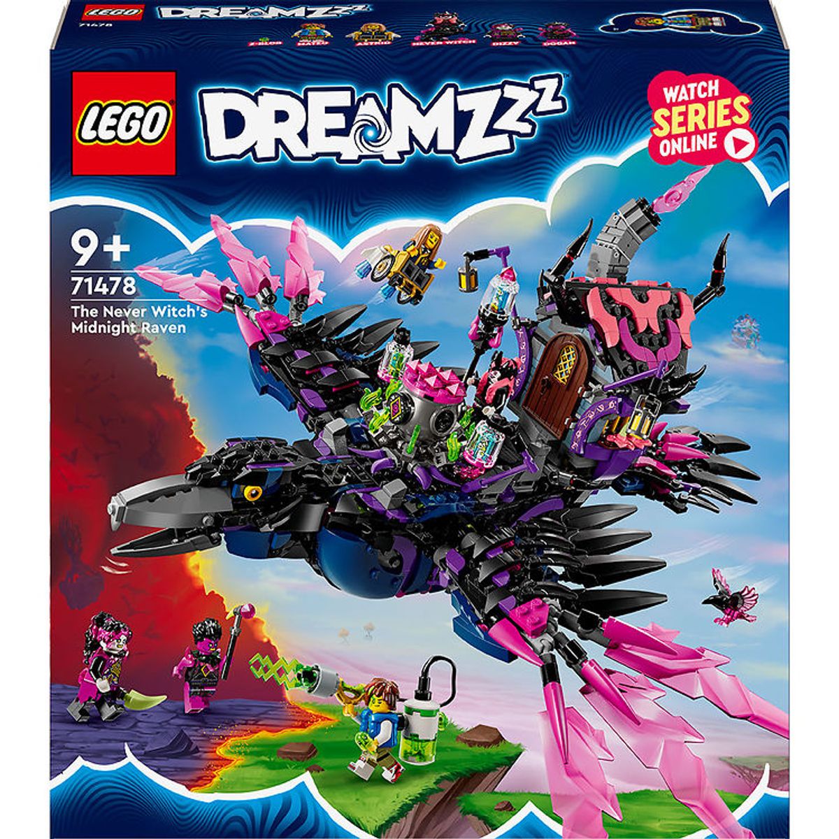 LEGO ® DREAMZzz - Aldrig-heksens Midnatsravn 71478 - 1203 Dele