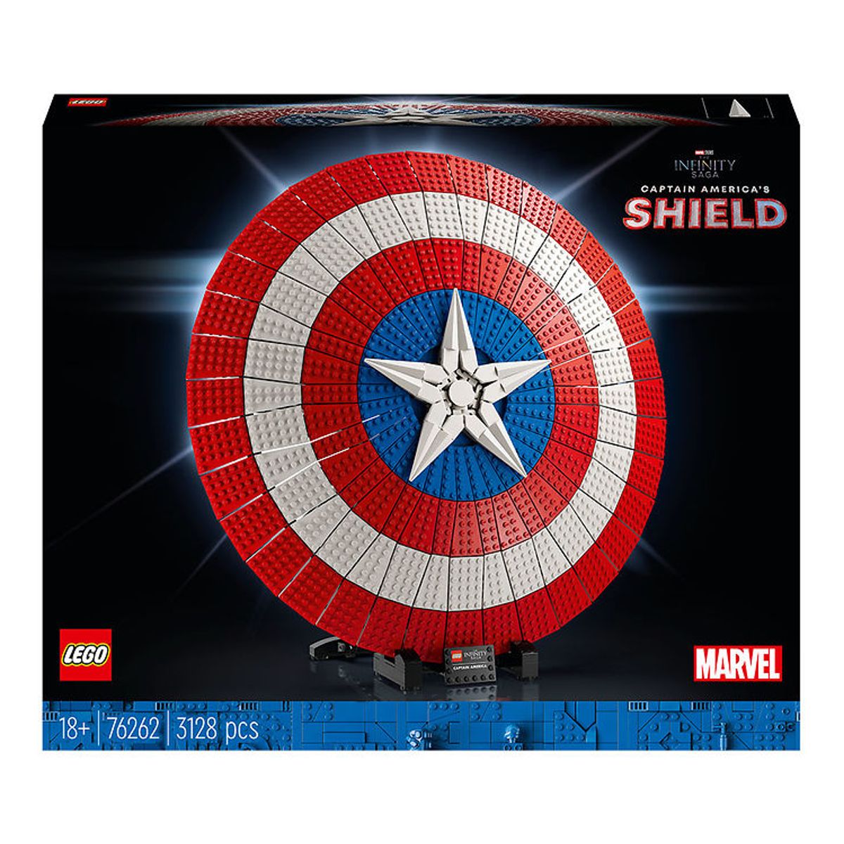 LEGO ® Marvel - Captain Americas Skjold 76262 - 3128 Dele