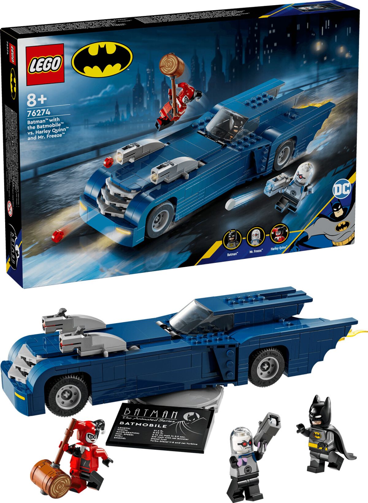 Lego Super Heroes - Batman Og Batmobile Mod Harley Quinn Og Mr. Freeze - 76274