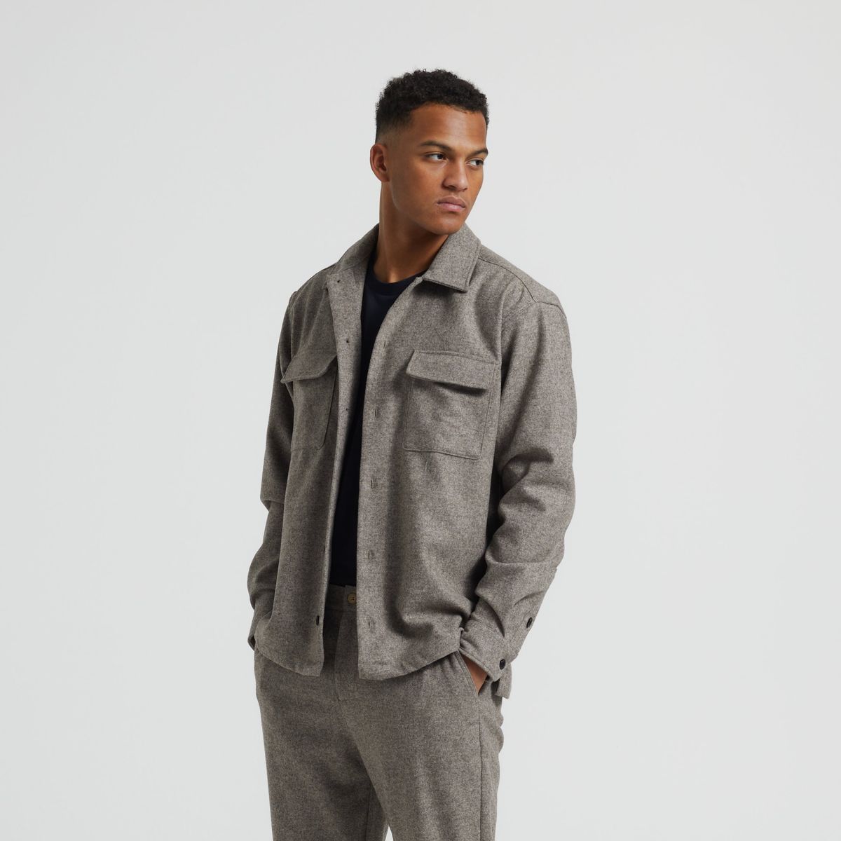 Lennox Wool Overshirt - L