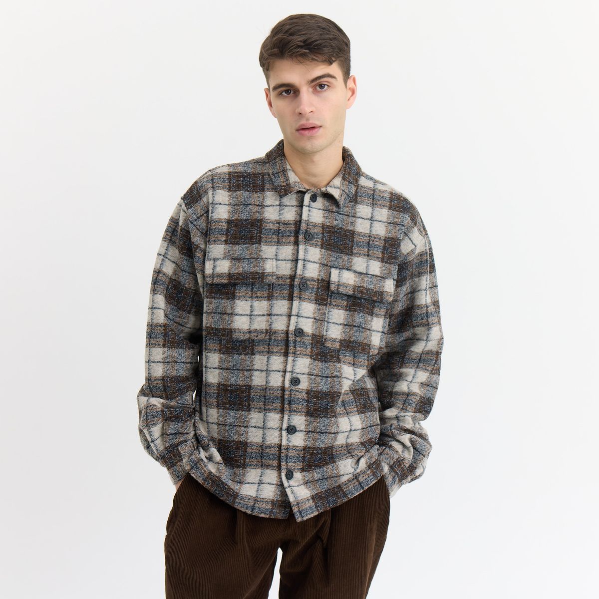 Lennox Wool Overshirt Timber - Recycled - Sand / M