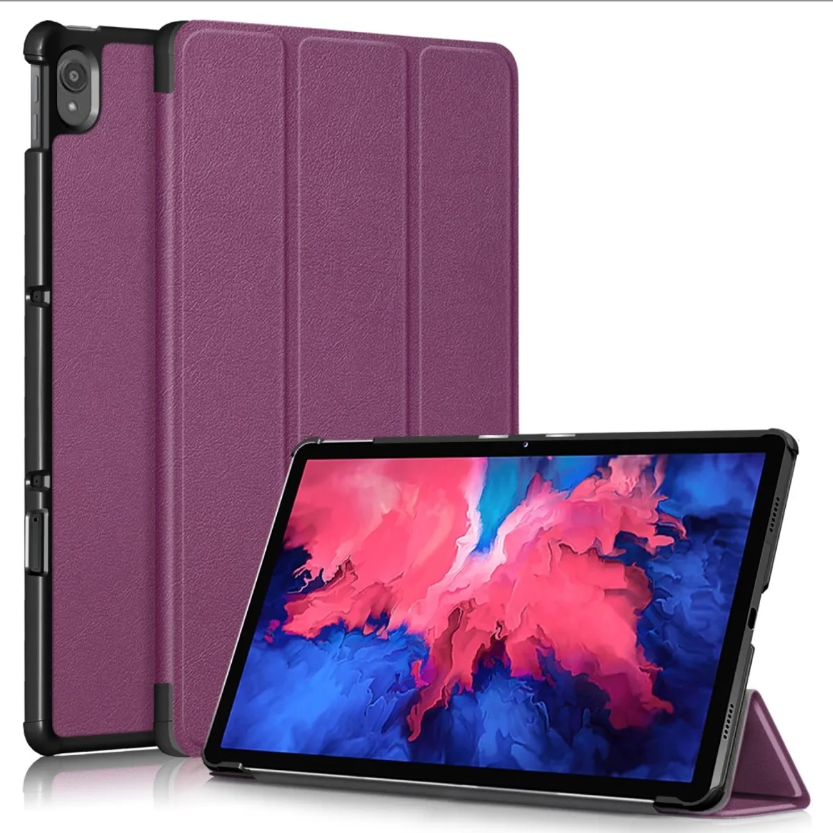 Lenovo Tab P11 / Tab P11 Plus - Tri-Fold læder cover - wake up/sleep funktion - Lilla