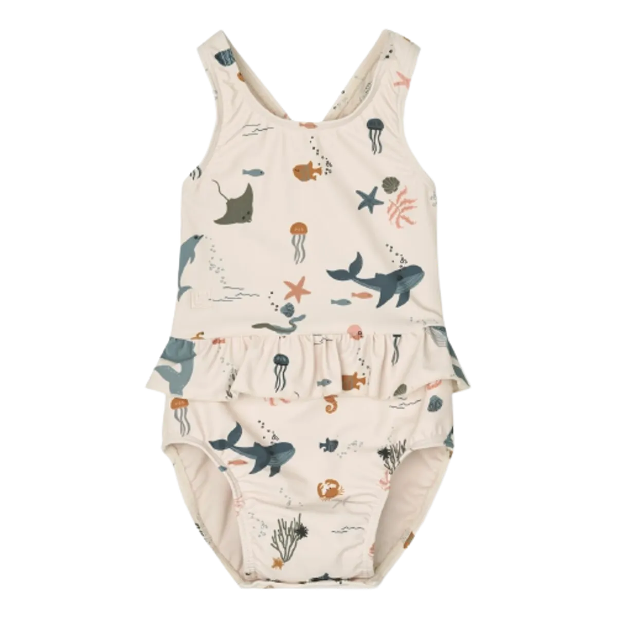 Liewood baby badedragt - Amina Swimsuit - Sea creature / Sandy - 62