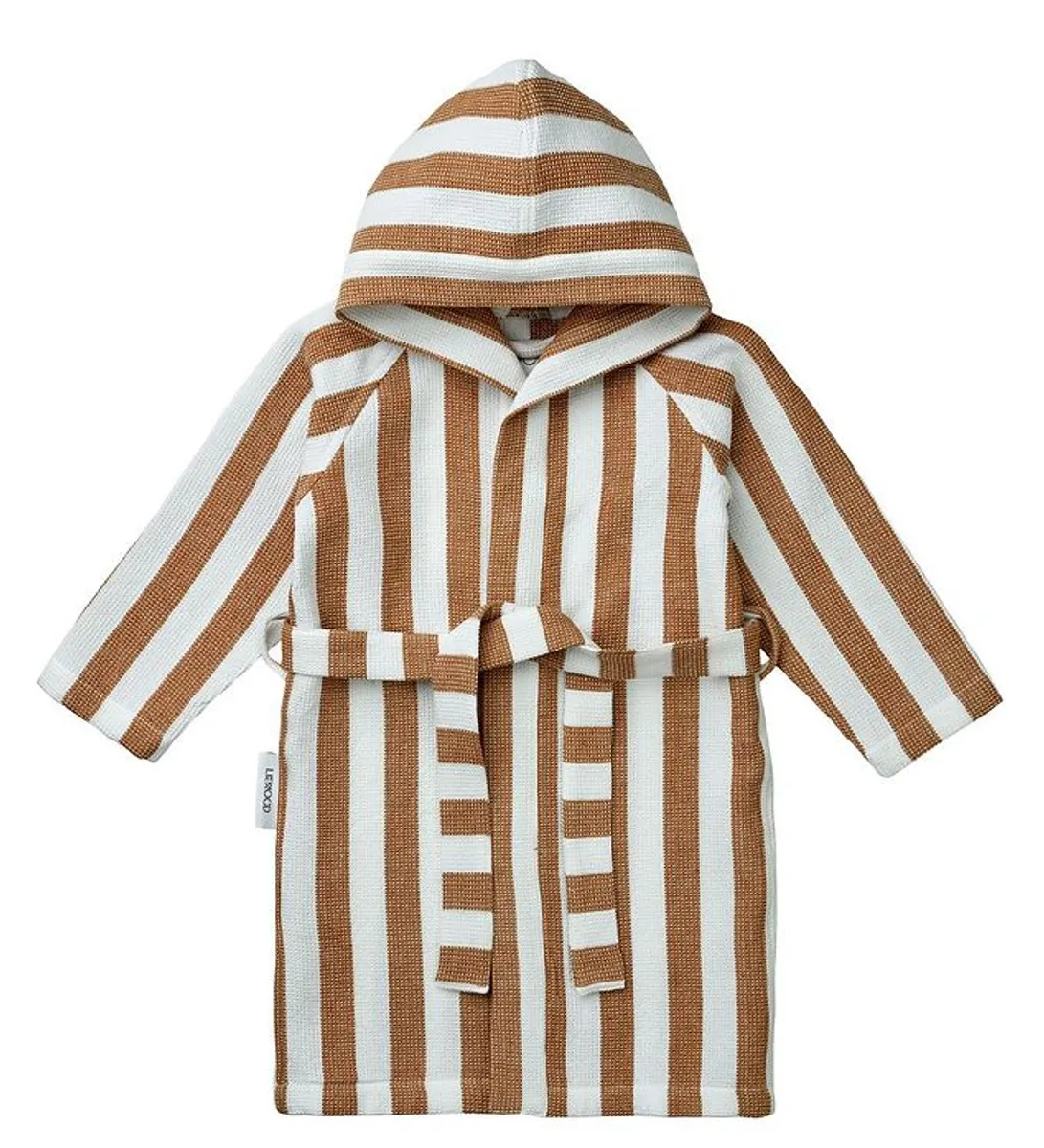 Liewood Badekåbe - Gray - Stripe Golden Caramel/White