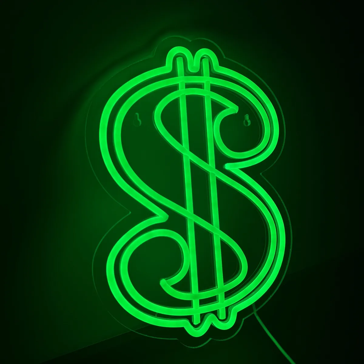 Lightish Dollar Sign Neon Væglampe